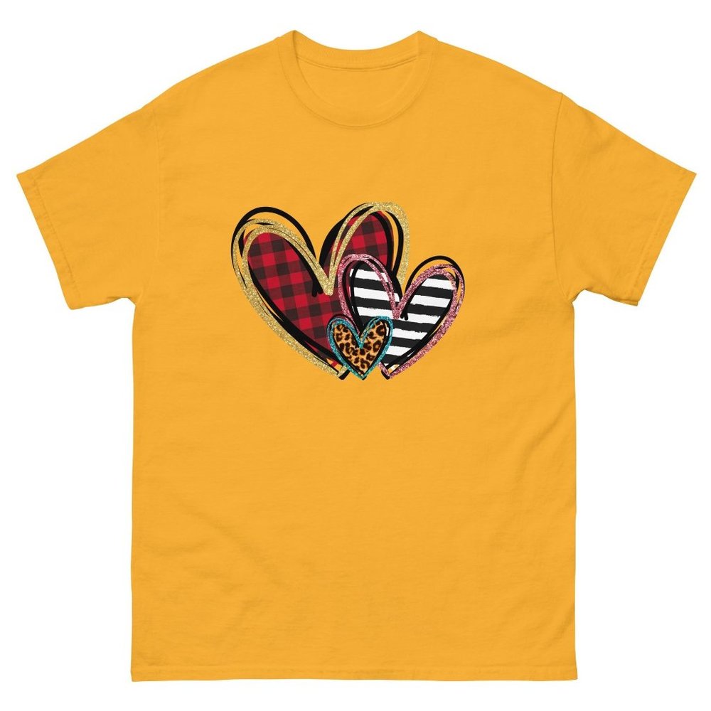 Classic 3 hearts Valentine's T-shirt
